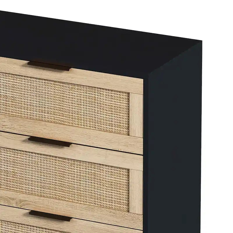 6-drawers Rattan Storage Cabinet - 43.31L x 15.75W x 29.53H