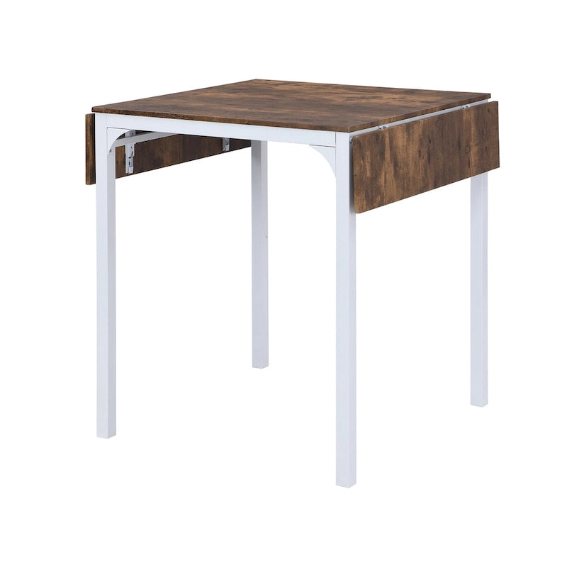 Farmhouse 5-piece Counter Height Drop Leaf Dining Table Set with Dining Chairs for 4