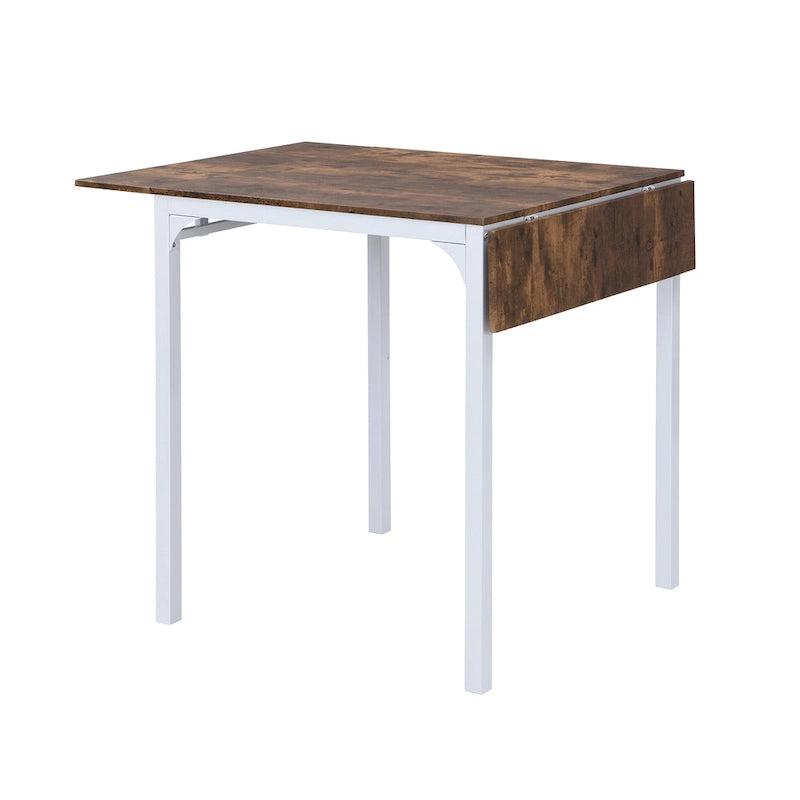 Farmhouse 5-piece Counter Height Drop Leaf Dining Table Set with Dining Chairs for 4