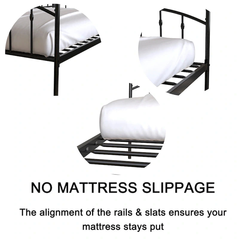 Calantha Modern Metal Twin Size Daybed with Trundle Space-Saving Sofa Bed by