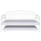 Calantha Modern Metal Twin Size Daybed with Trundle Space-Saving Sofa Bed by