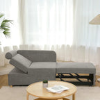 4 in 1 Multi-Function Folding Sofa Folding Bed Single Futon Couch Guest Bed with 2 Throw Pillows