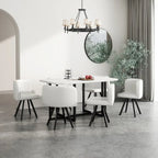 Ensemble table à manger 7 pièces moderne, table à manger rectangulaire avec 6 chaises pour salle à manger, cuisine